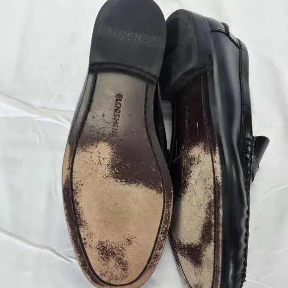 Florsheim Black Leather Penny Loafers Classic  Men's Size 10.5D - Picture 7 of 11